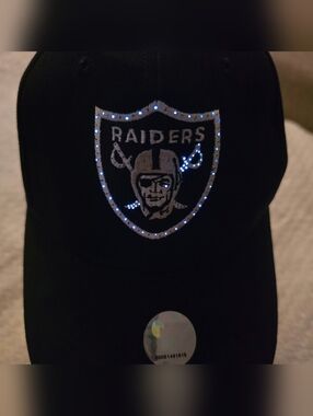Raiders Cap Official NFL Lightwear Hat Battery Operated Light Up Team Logo